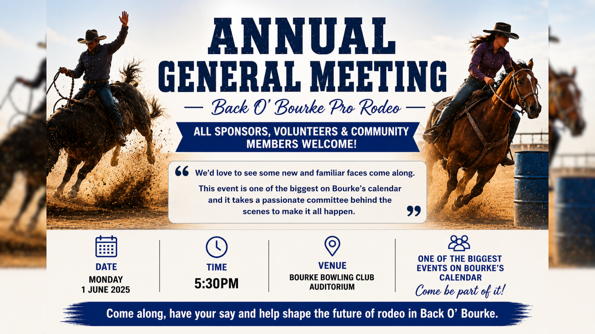 Community Invited to Back O’ Bourke Stampede AGM